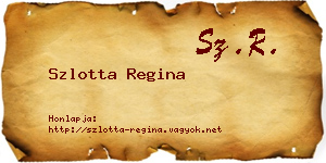 Szlotta Regina névjegykártya